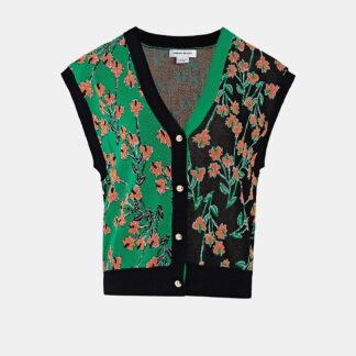 V-Neck Mid-Length Knitted Vest