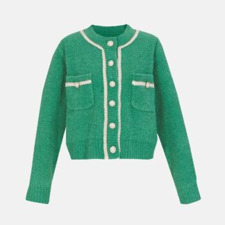 Standard Sleeve Crew Neck Knitted Cardigan (SELECT SIZES FOR PRE-ORDER)