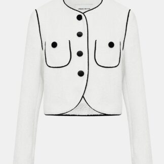 Contrast Trim Button Up Jacket